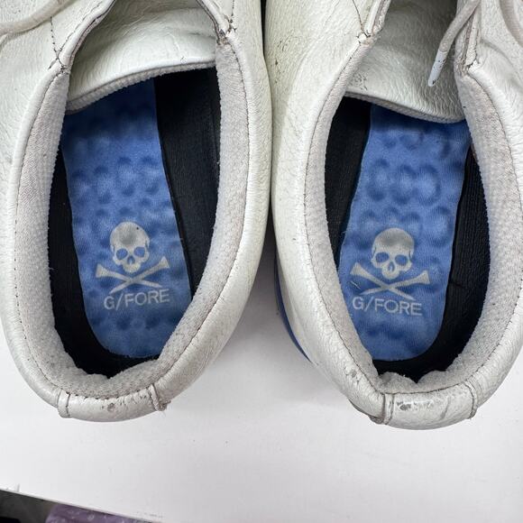 G/FORE Gallivanter Golf Shoes Mens Size 14 White Leather Spikeless G4MC20EF02 - Picture 2 of 9